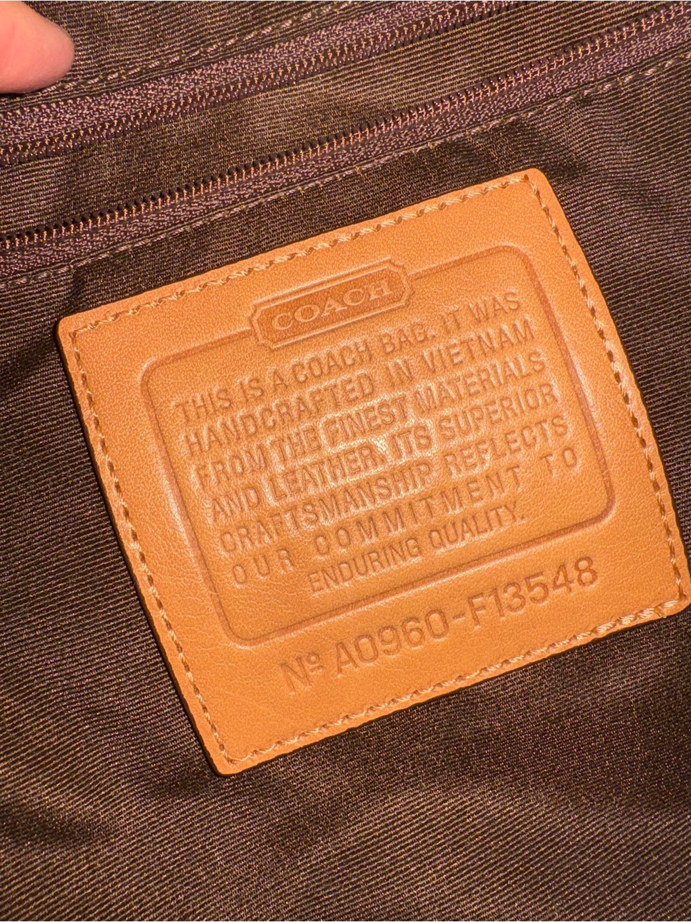 Excellent condition brown Coach Tote - Picture 3 of 6